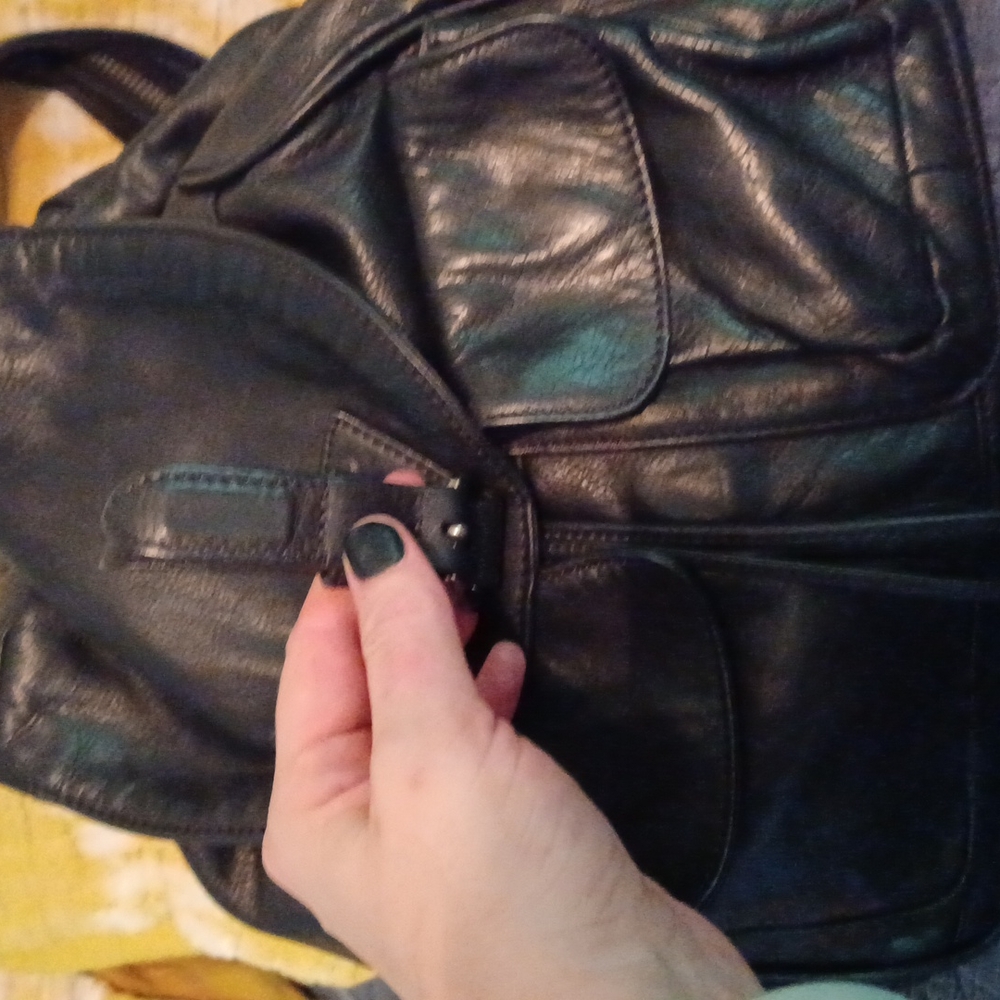 Authentic Trask Soft Durable Leather Backpack - image 3